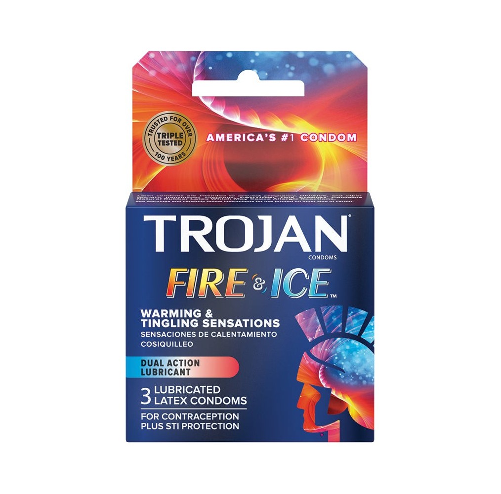 Trojan Pleasures Fire & Ice Condoms (3 Pack)